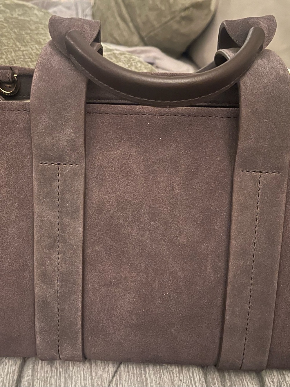 Michael Kors Chocolate Brown Suede Shoulder Bag with Gold Hardware - Picture 5 of 6